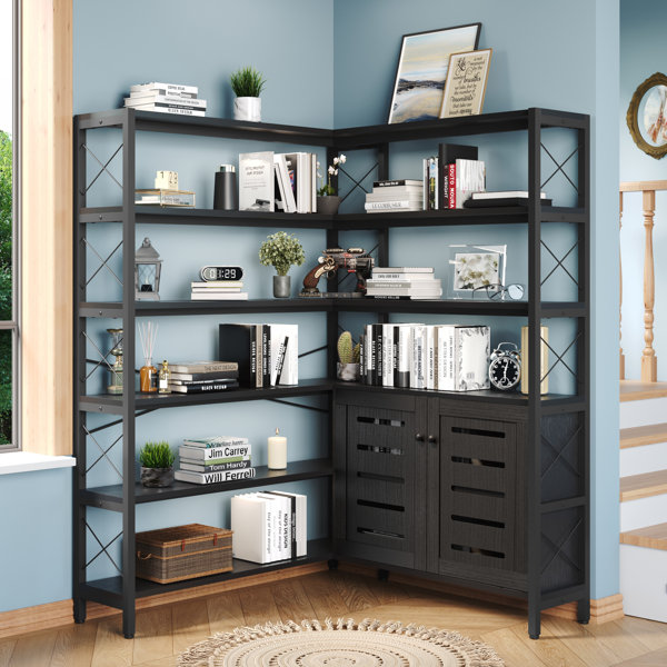 17 Stories Corner Bookshelves And Bookcases Industrial Corner Etagere ...