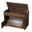 Enceinte de litière 2 en 1 multi-usage 2 en 1, table d'appoint moderne en noyer avec rangement, armoire latérale de buffet