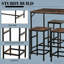 Ensemble de table de salle à manger 5 pièces, table et 4 tabourets, peu encombrant