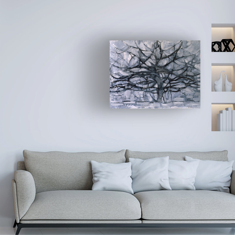 Art sur toile, Collection de maîtres bolognais, arbre gris, Piet Mondrian, H 14 po x l 19 po