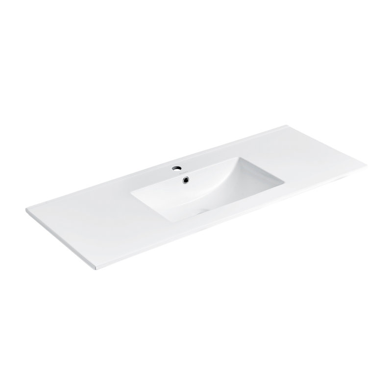 48" Vanity Sink Top in Glossy White, Glossy White