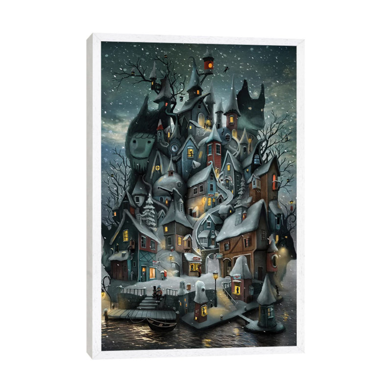 Willoville Isle by Alexander Jansson - Print on Canvas, White Framed, 66.04 cm H x 45.72 cm W