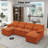 Balendin 111.8'' Soft U-Shape Sectional Couch Upholstered Sofa, Comfy Modular Cloud Couch-653119462