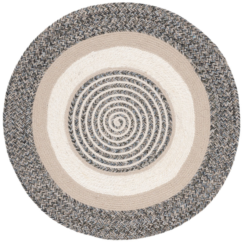 Tapis bleu / vert Antanasia 758, Rond 3 pi