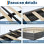 Cadre de lit double, lit plateforme en bois, cadre de lit cannelé, base de lit minimaliste avec conception à profil bas, silencieux, assemblage facile, pas de sommier tapissier, noir délavé-1088534326