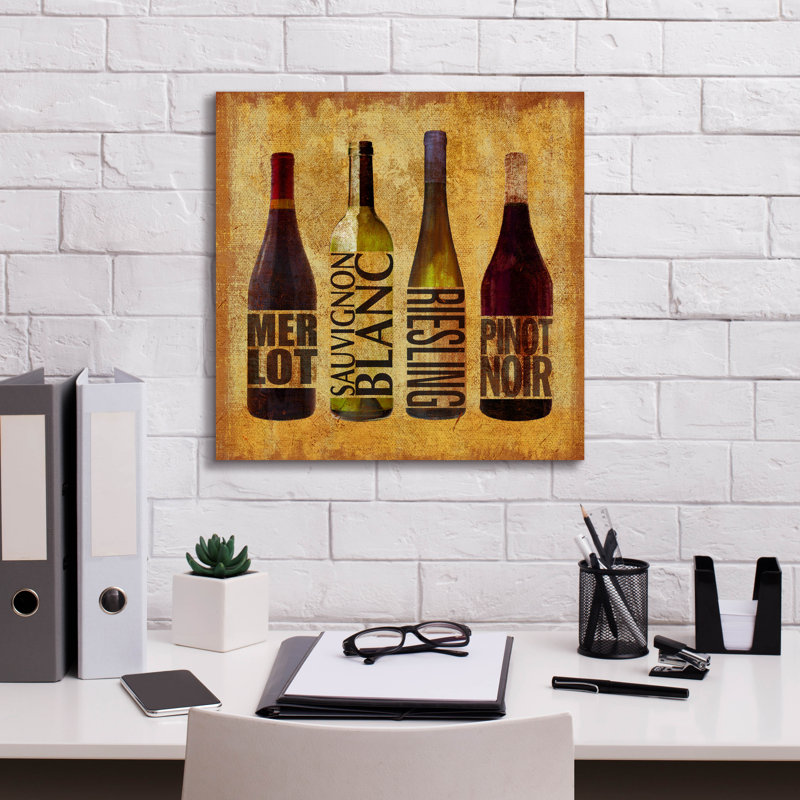 «The Wine Up 1» par Art Licensing Studio, art mural sur toile, 18 x 18 po, H 18 po x l 18 po