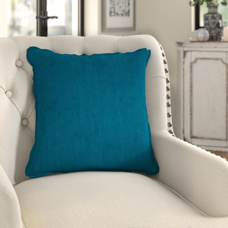Throw Pillow, 20" H x 20" W, Navy, Down