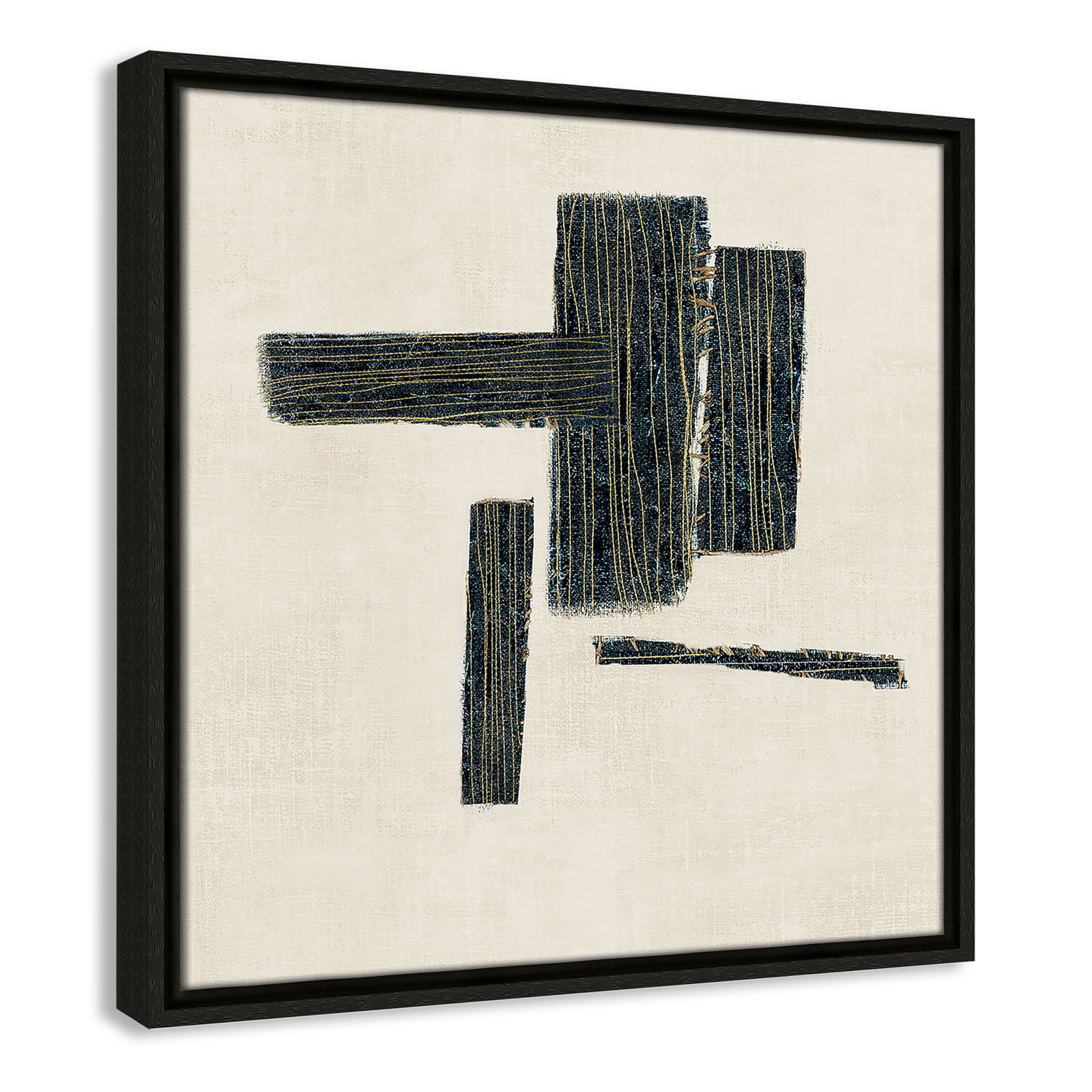 Copeland "Stitched II" Print, Espresso, 17.5" H x 17.5" W