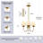 3-Light Dimmable Mid-Century Globe Chandelier with Opal Glass Shades-405746175