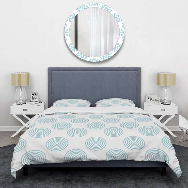 Blue Abstract Dot - Ensemble de housse de couette Abstract - Microfibre de polyester