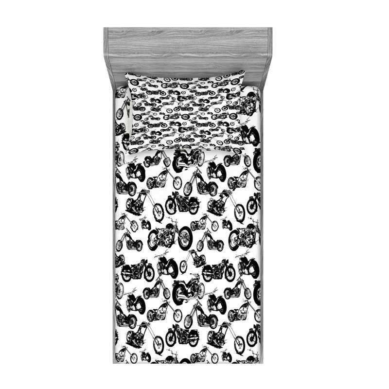 Microfiber Sheet Set, Twin Sheet Set with Fitted Sheet