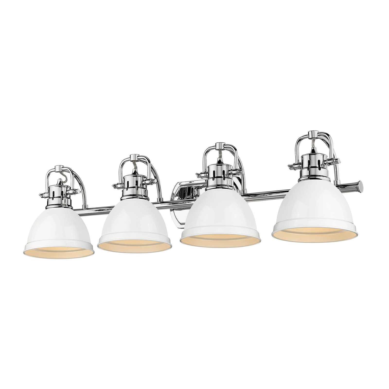 Calico 4 Light Dimmable Vanity Light, White, Chrome