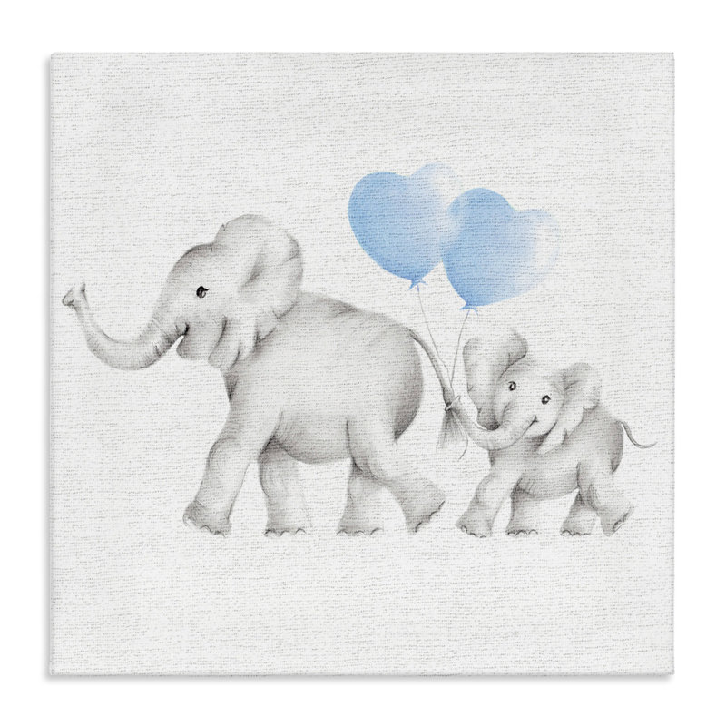 Famille d'éléphants Ballon, H 30 po x l 30 po