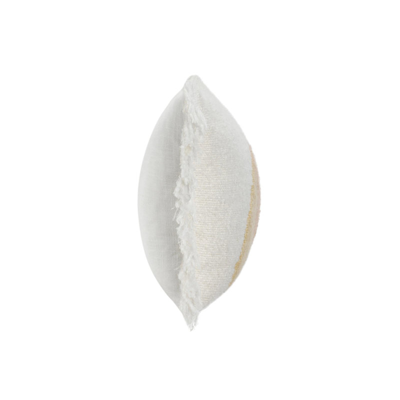 Rahun 14x26 Hand-Dip Dyed Fabric Ivory Throw Pillow