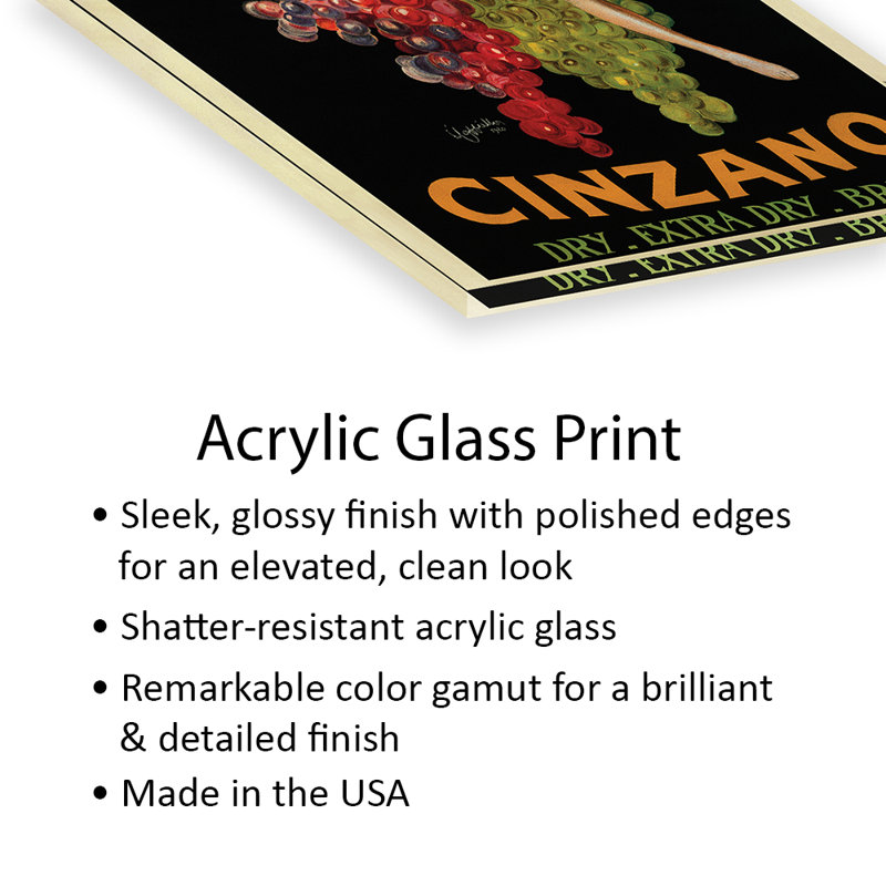 Cinzano, 1920, impression sur verre acrylique