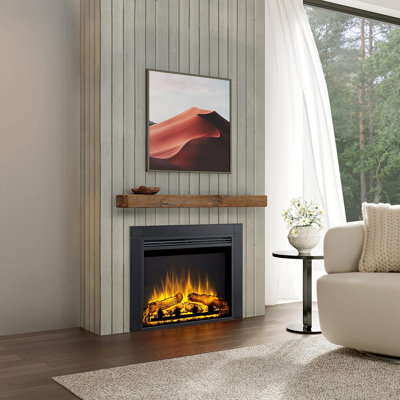FLAMME Freestanding Electric Fireplace Insert, Innsbruck, Black