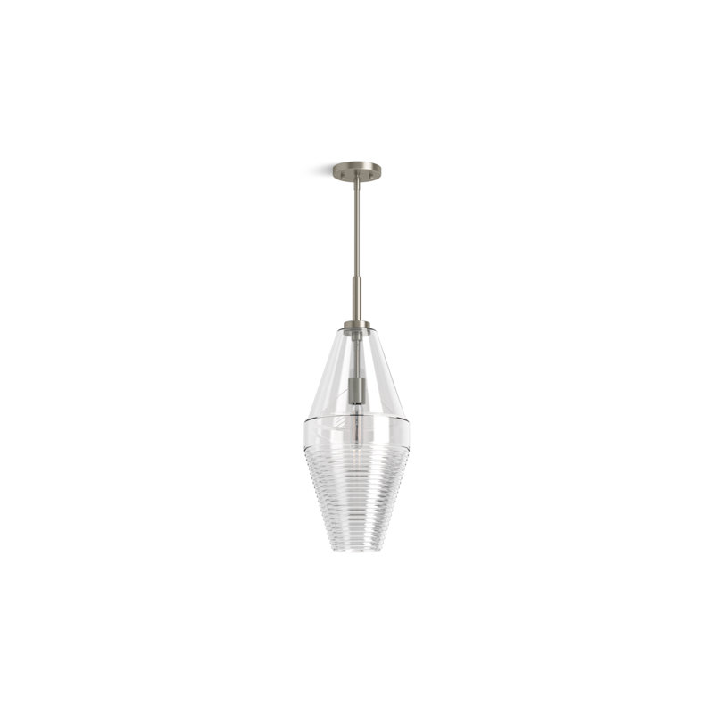 Simplice Diamond Pendant, Brushed Nickel