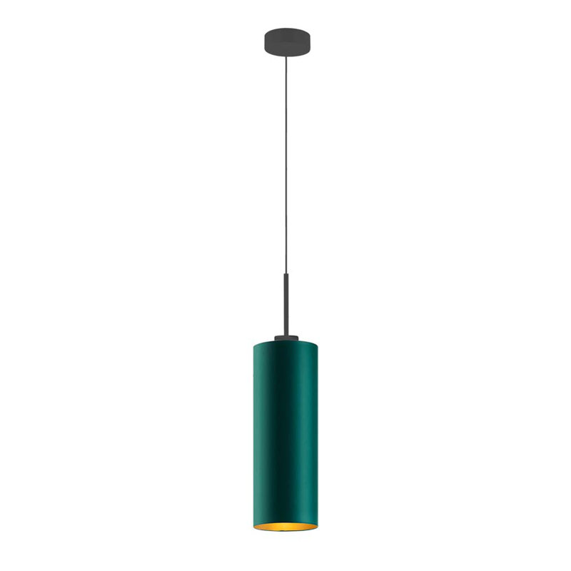 Ashraff 1 - Light Cylinder Pendant, Green, Black