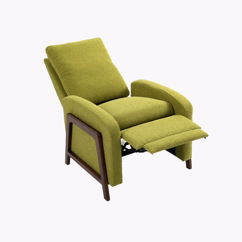 Oana Fabric Upholstered Recliner, Olive Green