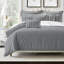 Shay Solid Gray Cotton Comforter Set  8 Piece-1810188588