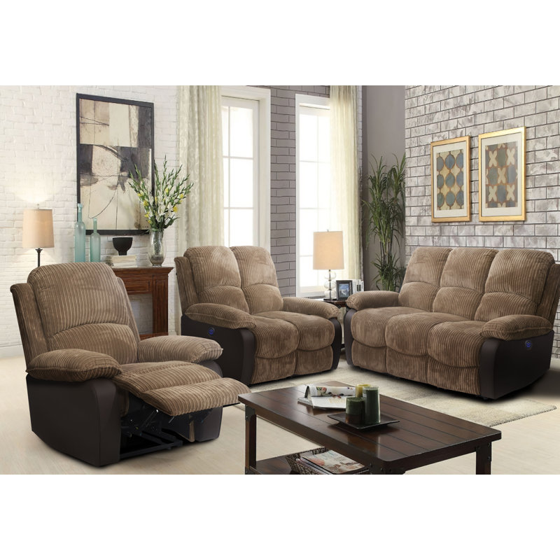 Nekeia 3 - Piece Living Room Set, Brown