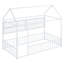 Structure de lit en métal avec bureau, tablettes, prises de courant et ports USB