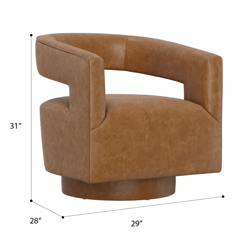fauteuil d'appoint pivotant, Tanné