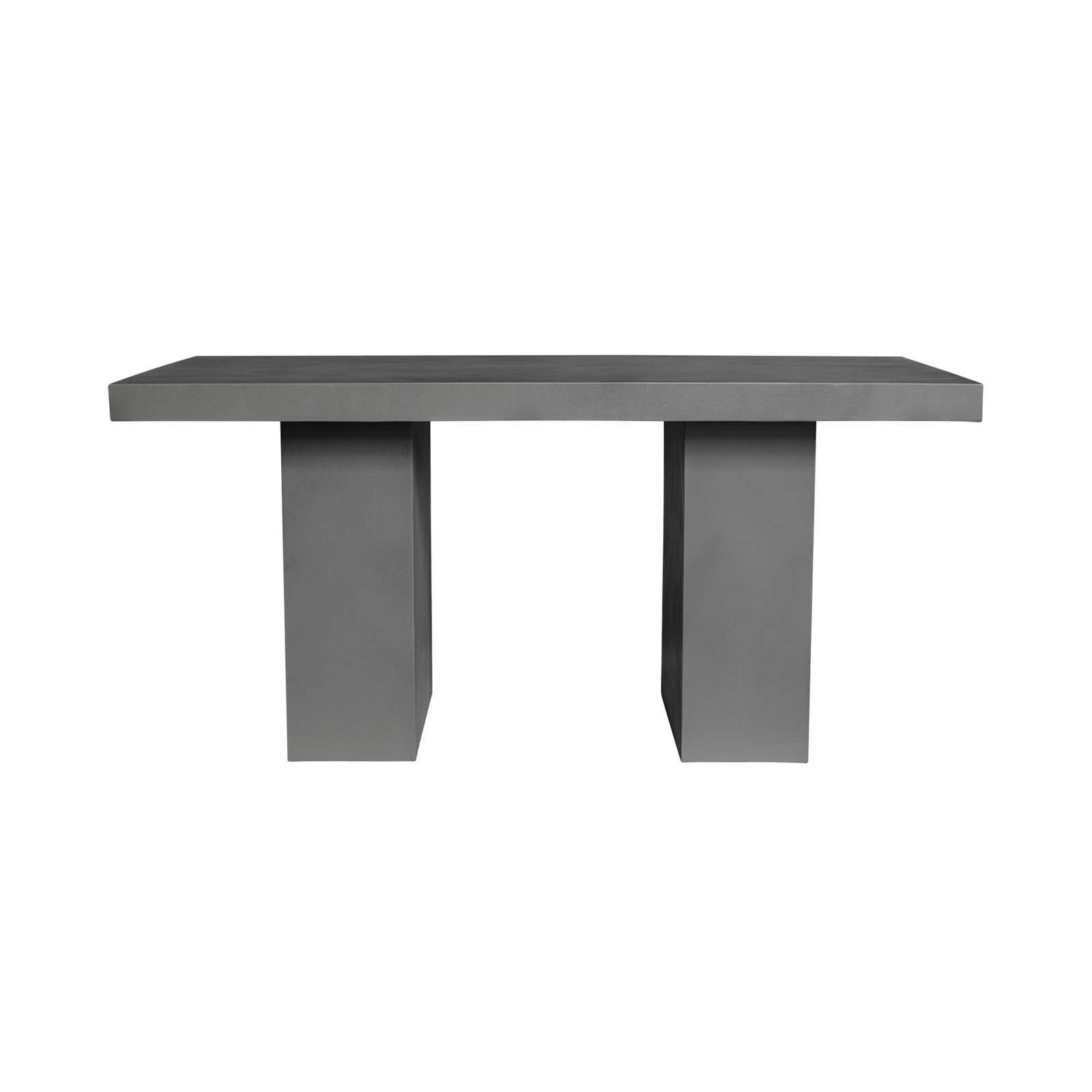 Tommen 63'' Fiber-Reinforced Cement Outdoor Dining Table, Dark Gray Stone