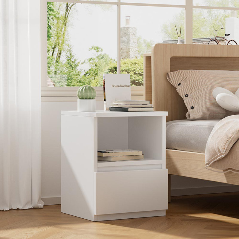 32cm W Solid Wood Bedside Table