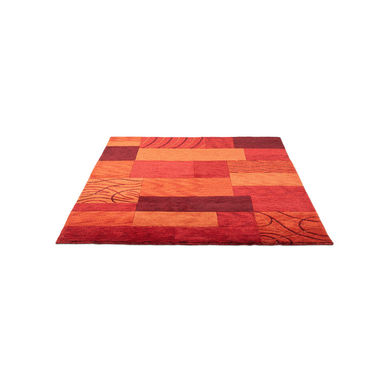 Hand Knotted Wool Red Indoor Rug