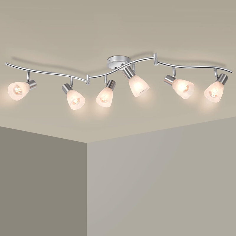 Kilia 48'' 6 -Light Swing Arm Track Track Kit with Dimmable and Adjustable Head