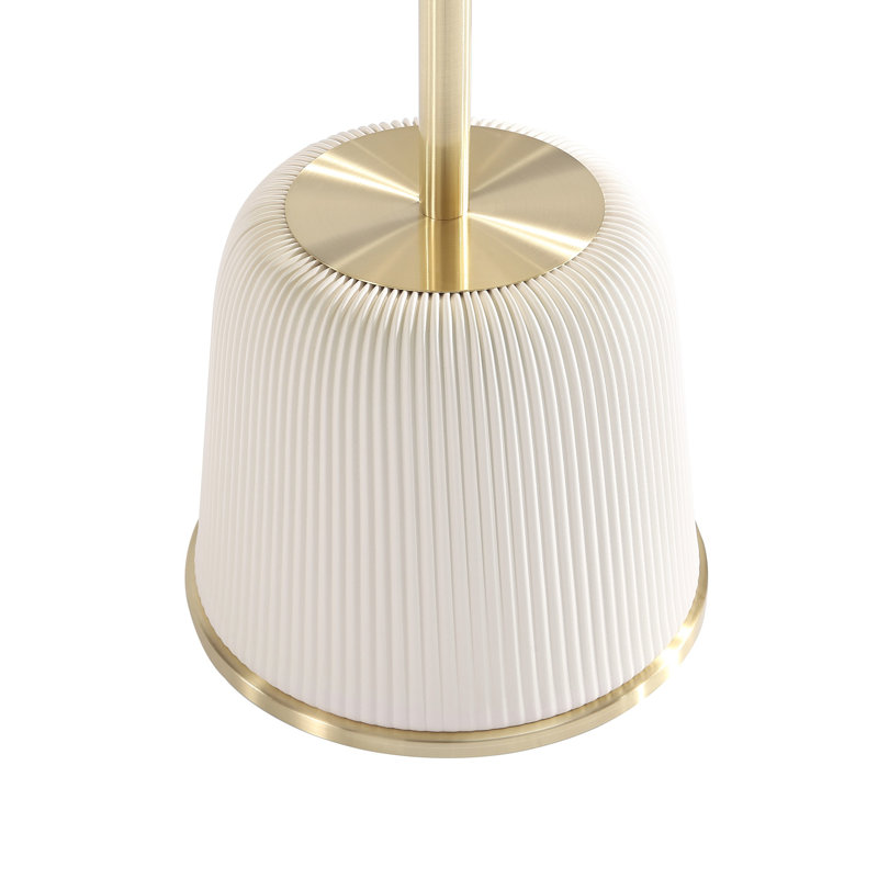 Table de bout en cuir végétalien Anderson avec plateau en acier inoxydable crème, Crème, crème