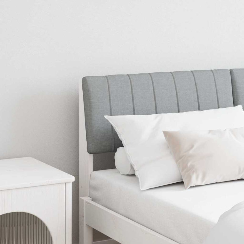 Solid Wood Headboard, EU Double - 140 x 200 cm, White, Light Grey