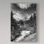 « glacial creek monochrome », reproduction de photo sur toile tendue-33553877