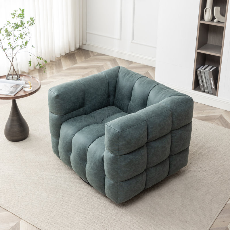 Fauteuil pivotant 38 po Brennan, Bleu Avdul