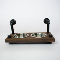 Elevated Dog Bowls-2*48 Oz Wall Mounted Dog Bowls-Raised Dog Bowls Stand -Adjusable