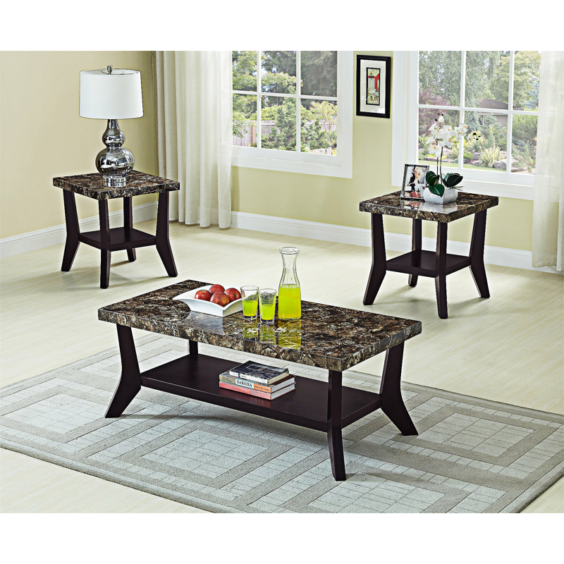 Rectangular Coffee Table And End Tables Set