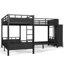 Lits jumeaux quadruples avec rangement, structure en MDF et métal, style moderne et gain d'espace pour la maison