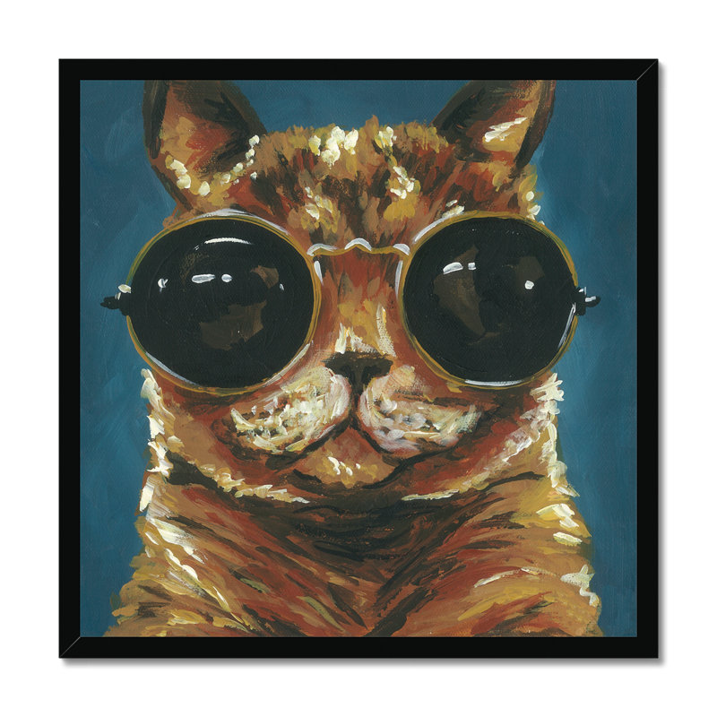 Dapper Animal I by Jennifer Rutledge - Painting, 55cm H x 55cm W, Black Framed Paper Print