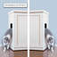 The Refined Litter Box - Wood Cat Litter Box Enclosure Cabinet with Drawer, Modern Style-191098798-191098796