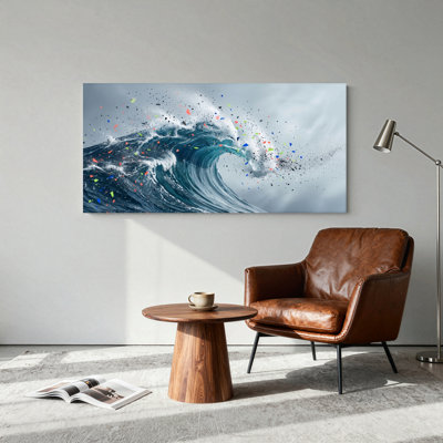 Wave Splash Canvas Wall Art Oil Painting Print Set Of 1