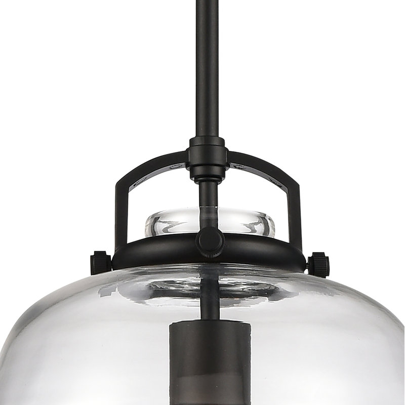 Current 12'' Wide 1-Light Pendant - Matte Black, 12" H x 12" W x 12" D, Black
