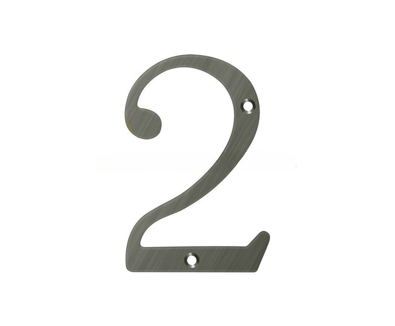 Chiffres de 4 po Deltana, Nickel antique, 2
