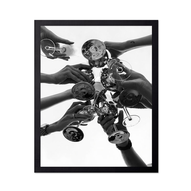 Cocktail Cheers, Black Framed, Poster, 16"H x 20"W