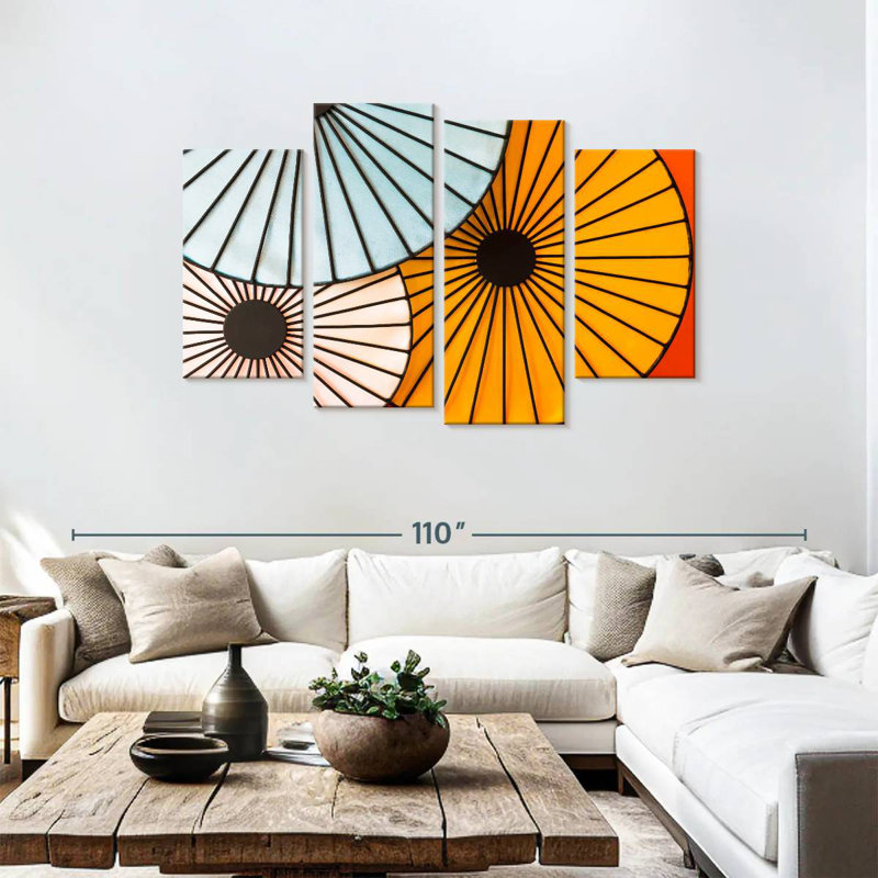 Kerner Abstract Vietnamese Decoration, 48" H x 75" W