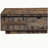 Rustic Oak Coffee Table with Sliding Barn Door