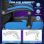 Fauteuil de jeu ergonomique en similicuir chauffant et massant avec fonction de vibration à 7 points en noir / bleu-133353048