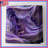 Abstract Purple Waves Quilted Bedspread All Sizes-126077741