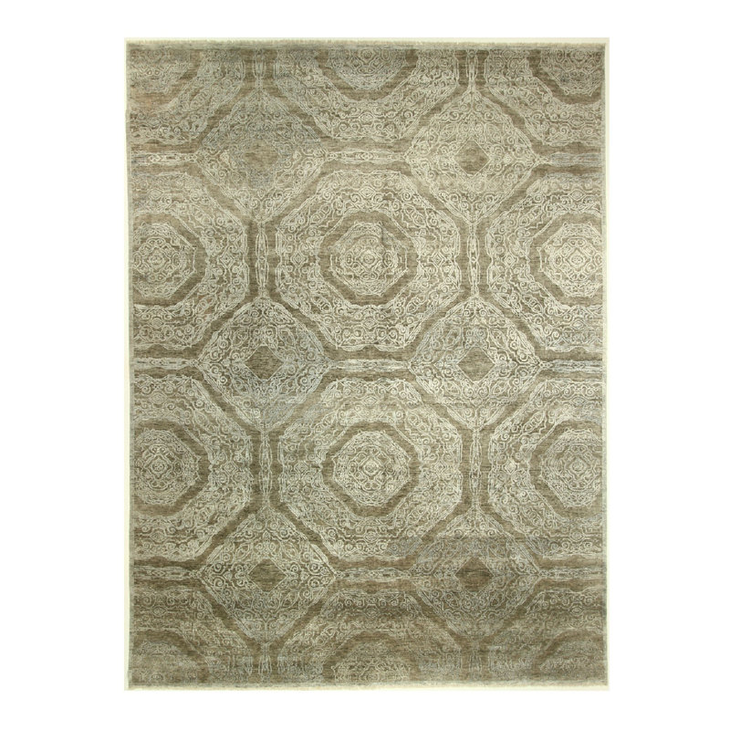 Geometric Area Rug in Ivory/Beige