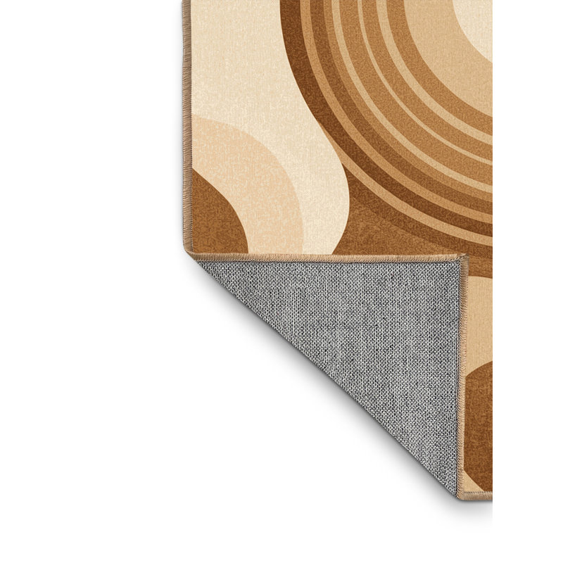 Tapis tropical délavé à la machine Panameno - brun clair, Carré 7 pi